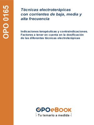 cover image of Técnicas electroterápicas con corrientes de baja, media y alta frecuencia